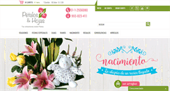 Desktop Screenshot of floreriapetalosyhojas.com